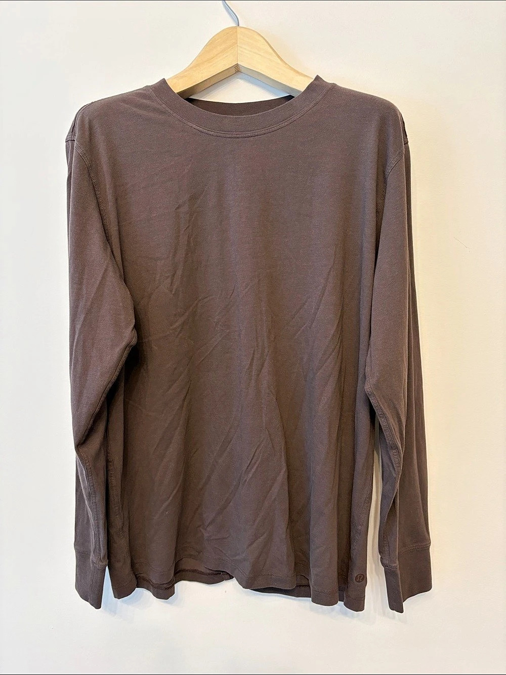 lululemon espresso brown all yours Pima cotton Long Sleeve sz 6 preloved
